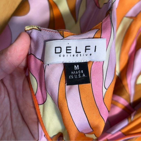 Anthropologie Delfi Collective Halter Fringe Maxi Dress Medium Retro Event - Picture 9 of 16